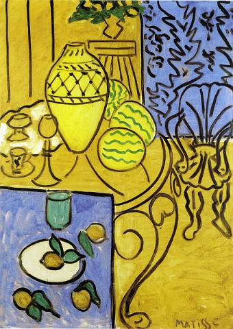 16 matisse Interieur jaune et bleu 1946